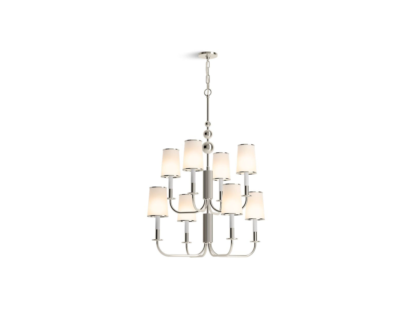 KOHLER K-27442-CH08-SNL Tresdoux 30" Chandelier In Polished Nickel