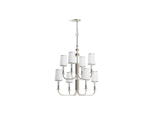 KOHLER K-27442-CH08-SNL Tresdoux 30" Chandelier In Polished Nickel