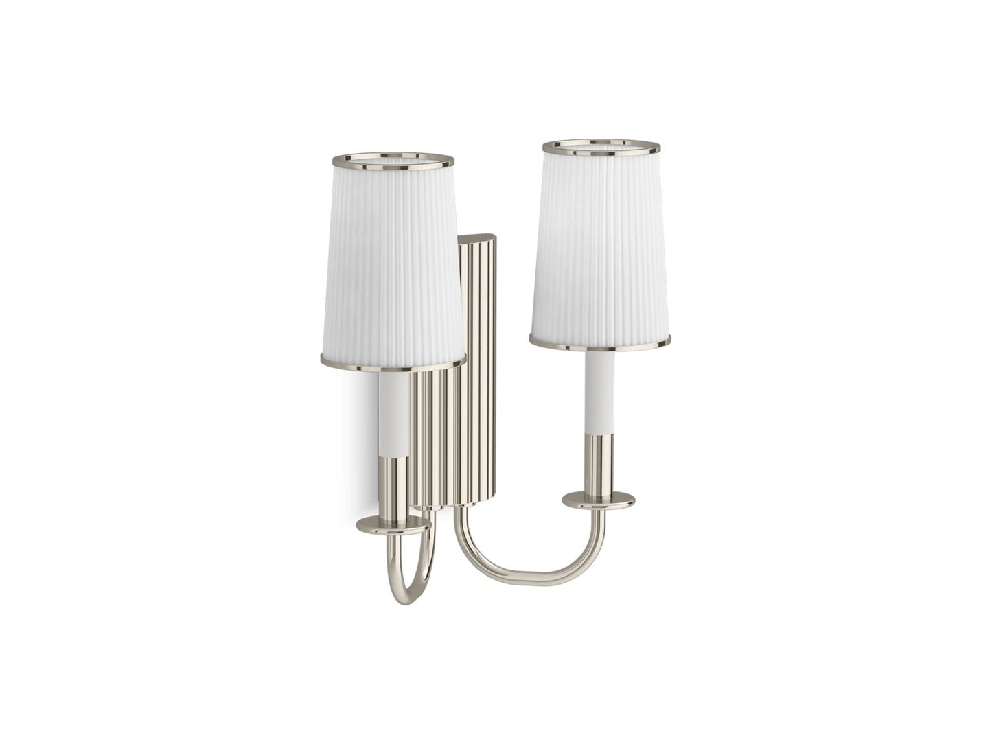 KOHLER K-28544-SC02-SNL Tresdoux Two-Light Sconce In Polished Nickel