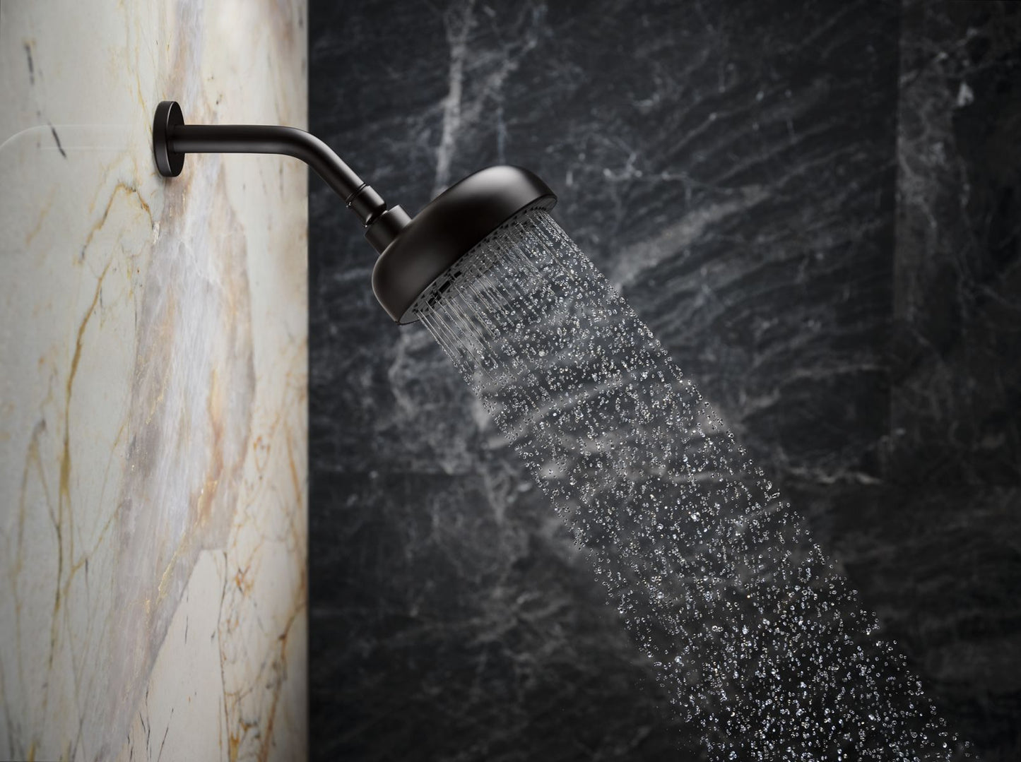 KOHLER K-26290-BL Statement Three-function showerhead, 2.5 gpm - Matte Black