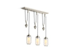 KOHLER K-22659-CH03-SNL Artifacts 27-1/2" Adjustable Linear Chandelier In Polished Nickel