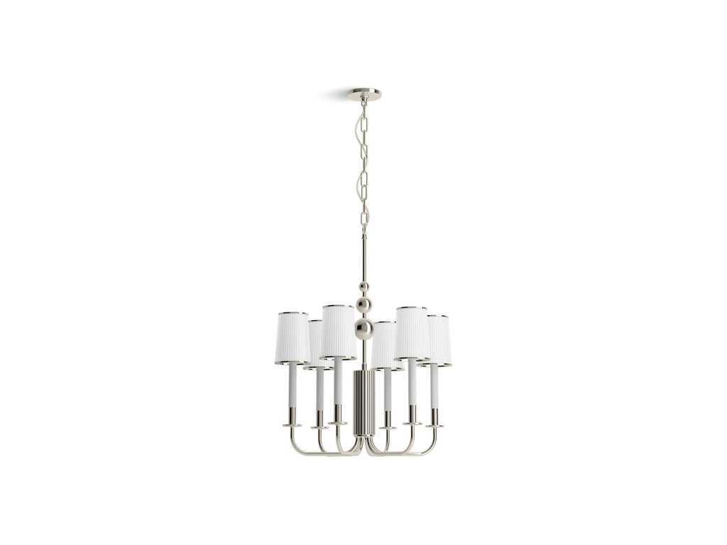 KOHLER K-27441-CH06-SNL Tresdoux 24" Chandelier In Polished Nickel