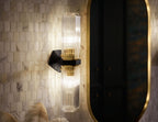 KOHLER K-31777-SC02-BML Occasion Two-Light Sconce - Black With Brass Trim