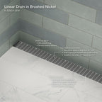 KOHLER K-80656-BL 1-1/4" X 36" Linear Drain Grate With Lattice Pattern - Matte Black