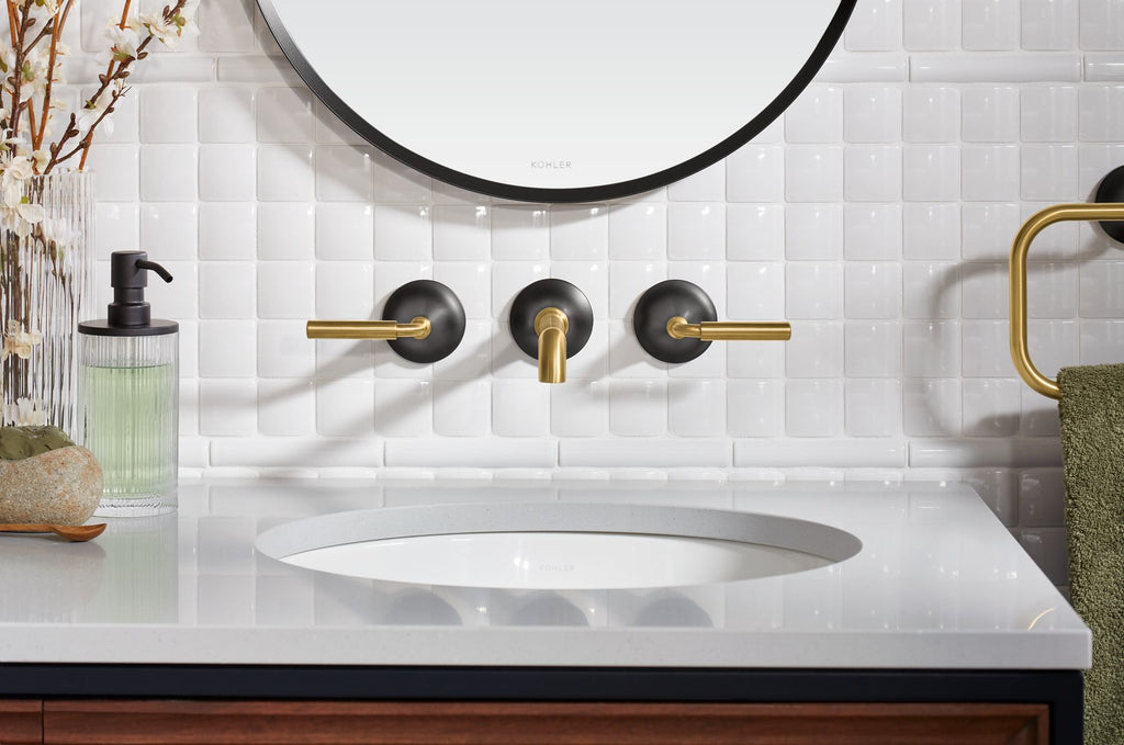 KOHLER K-T26439-4-CP Tone Wall-Mount Bathroom Sink Faucet Trim, 1.2 Gpm - Polished Chrome