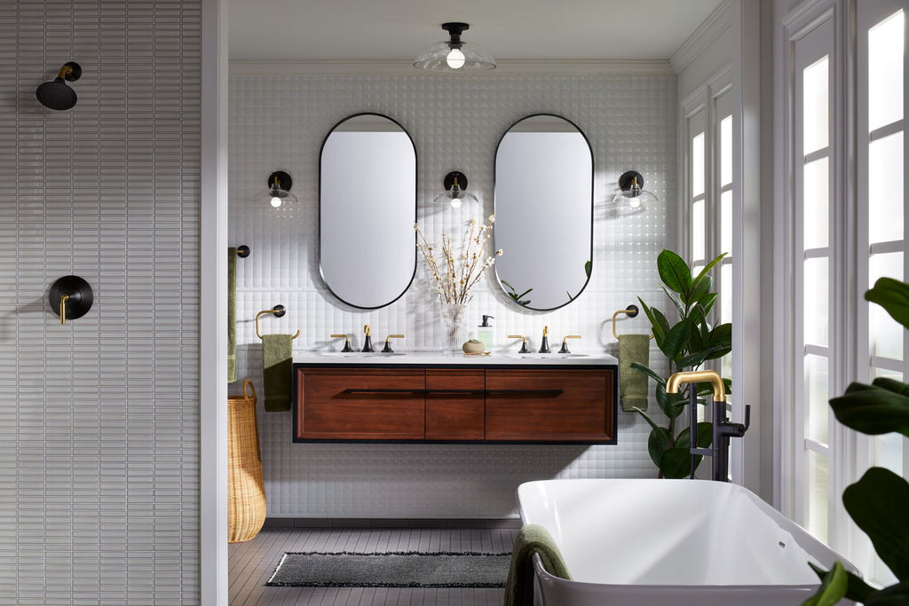 KOHLER K-26051-BLL Essential 20" X 40" Capsule Framed Mirror - Matte Black