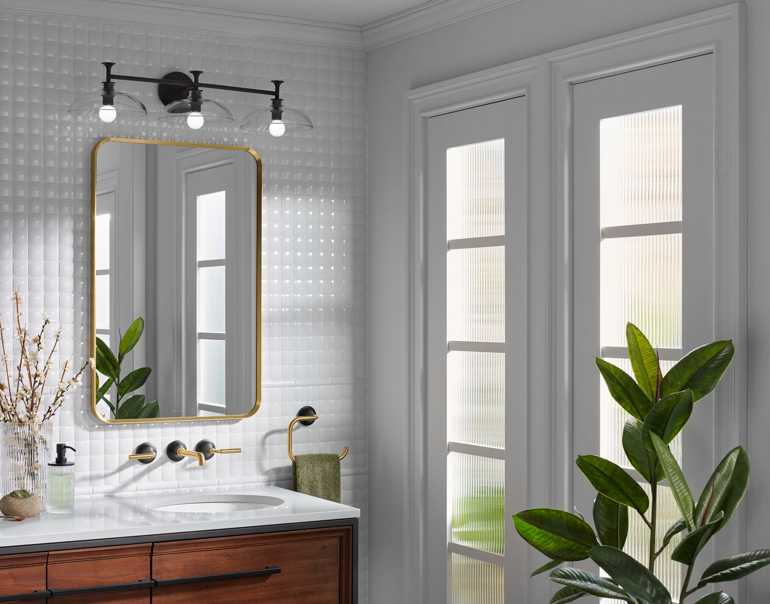 KOHLER K-T26439-4-CP Tone Wall-Mount Bathroom Sink Faucet Trim, 1.2 Gpm - Polished Chrome