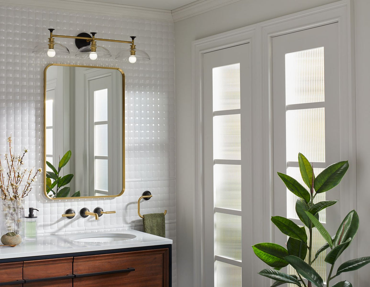 KOHLER K-31770-SC03-2GL Tone Three-Light Sconce - Brushed Moderne Brass