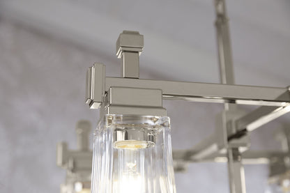 KOHLER K-31759-CH08-SNL Riff 35" chandelier - Polished Nickel