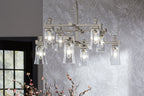 KOHLER K-31759-CH08-SNL Riff 35" Chandelier - Polished Nickel
