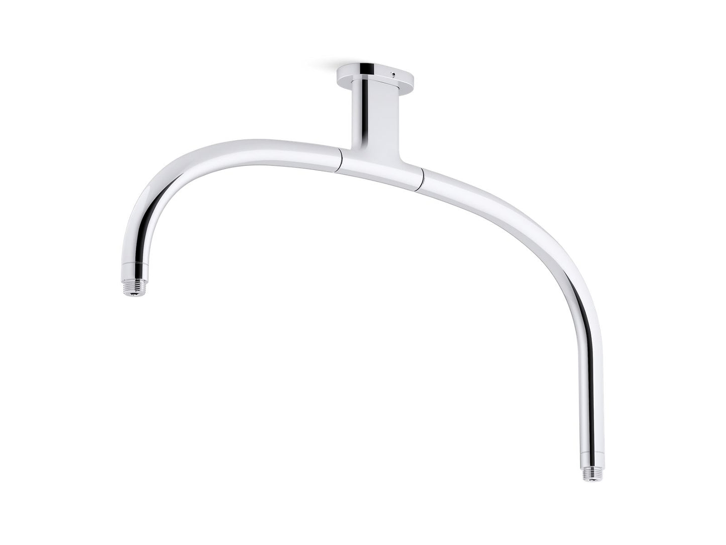 KOHLER K-26305-CP Statement Ceiling-Mount Single-Function Dual Rainhead Arm In Polished Chrome