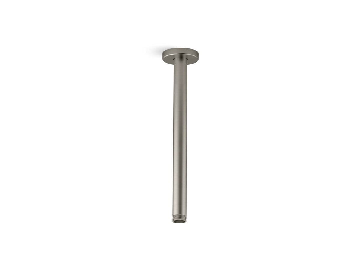 KOHLER K-26321-BN Statement 12" Ceiling-Mount Single-Function Rainhead Arm And Flange - Vibrant Brushed Nickel