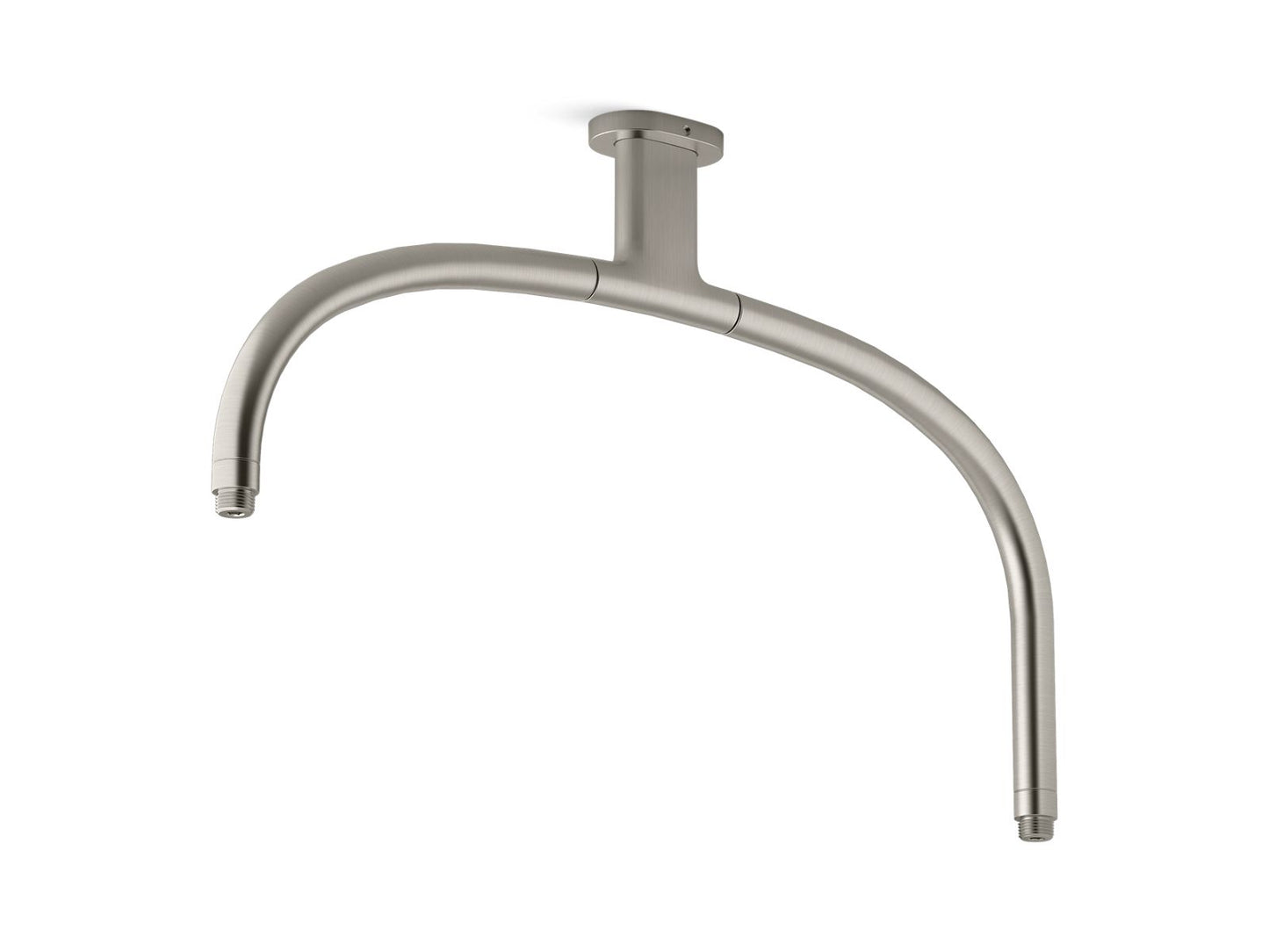 KOHLER K-26305-BN Statement Ceiling-Mount Single-Function Dual Rainhead Arm In Vibrant Brushed Nickel