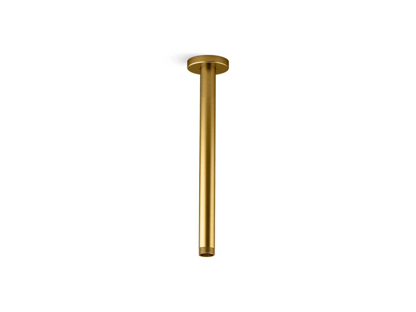 KOHLER K-26321-2MB Statement 12" Ceiling-Mount Single-Function Rainhead Arm And Flange - Vibrant Brushed Moderne Brass