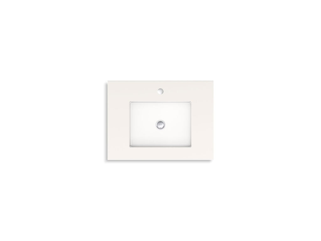 KOHLER K-33551-ASB-0 Seer 24" Bathroom Vanity Cabinet With Sink And Quartz Top - White