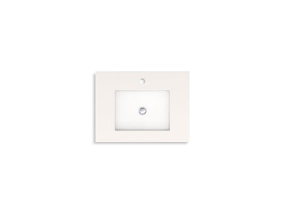 KOHLER K-33551-ASB-1WT Seer 24" bathroom vanity cabinet with sink and quartz top - Mohair Grey