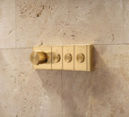KOHLER K-26347-9-CP Anthem Three-Outlet Recessed Mechanical Thermostatic Valve Control - Polished Chrome