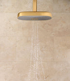 KOHLER K-26295-AF Statement Oblong 14" Two-Function Rainhead, 2.5 Gpm - Vibrant French Gold