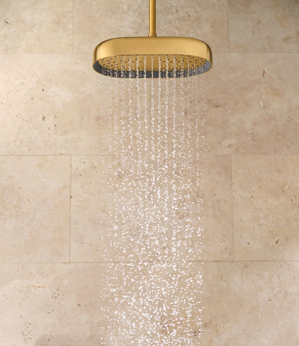 KOHLER K-26293-BL Statement Oblong 12" Single-Function Rainhead, 2.5 Gpm - Matte Black