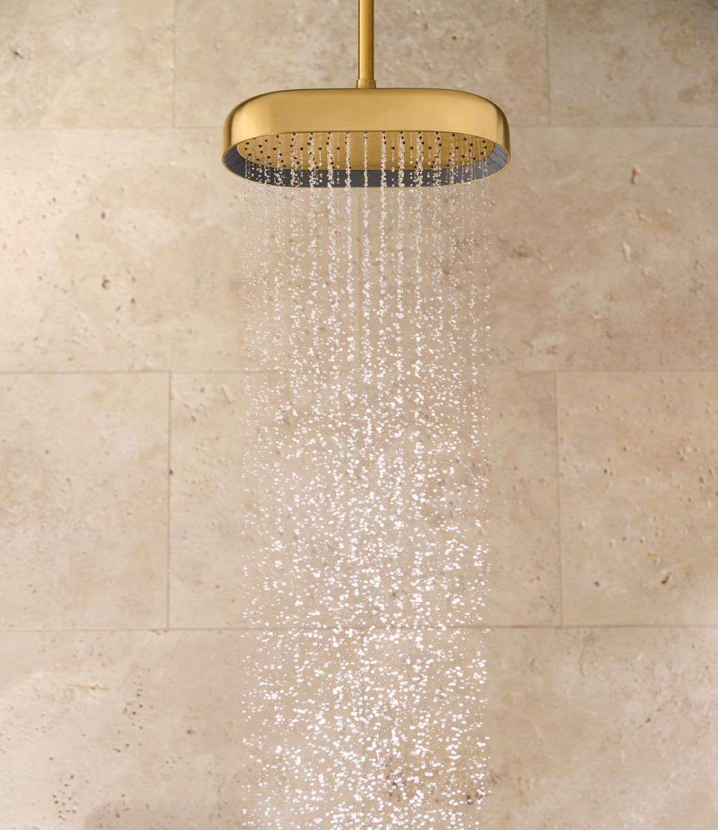 KOHLER K-26293-BL Statement Oblong 12" Single-Function Rainhead, 2.5 Gpm - Matte Black