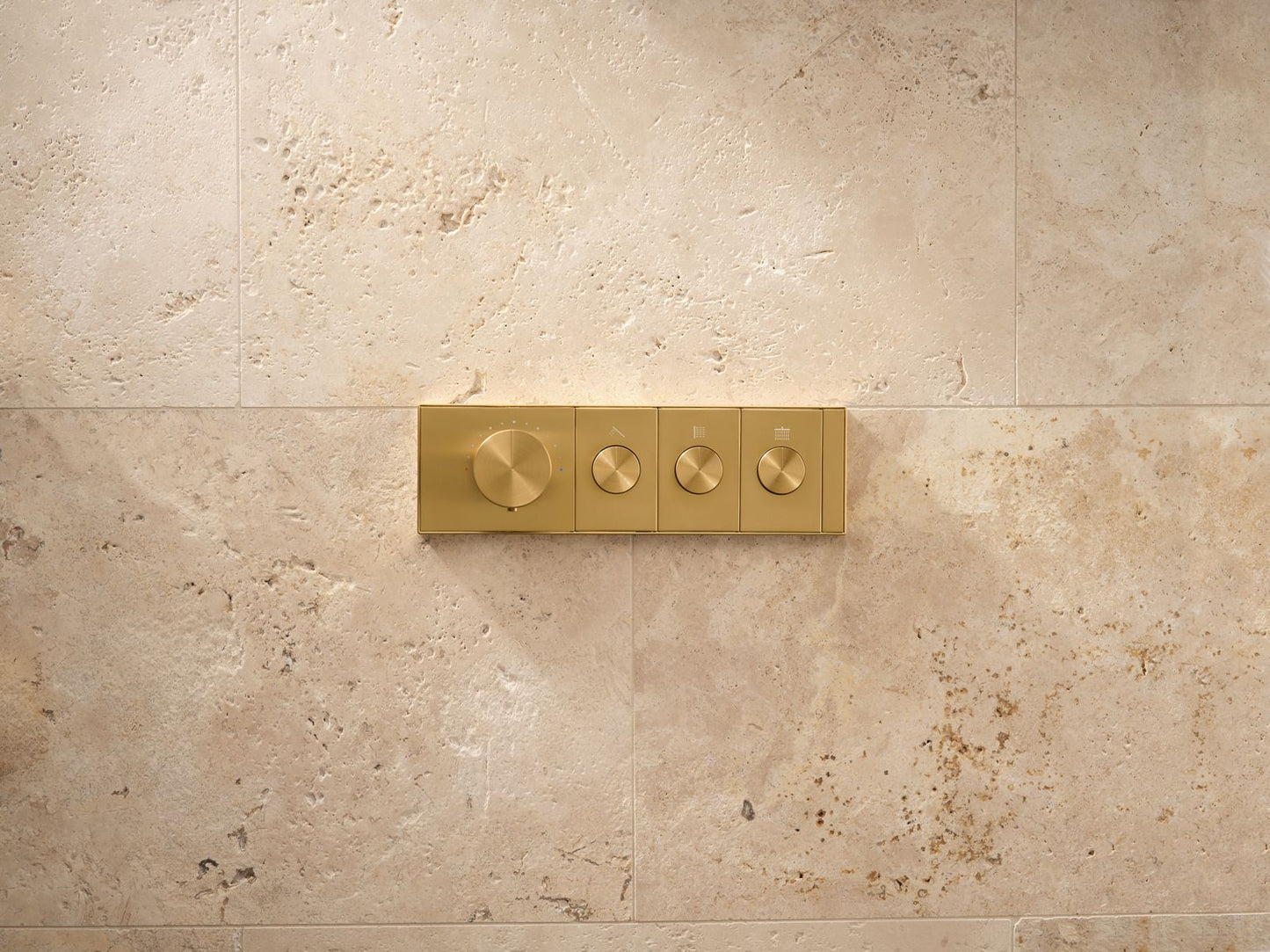 KOHLER K-26347-9-2MB Anthem Three-outlet recessed mechanical thermostatic valve control - Vibrant Brushed Moderne Brass