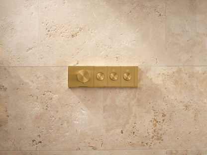 KOHLER K-26347-9-2MB Anthem Three-outlet recessed mechanical thermostatic valve control - Vibrant Brushed Moderne Brass