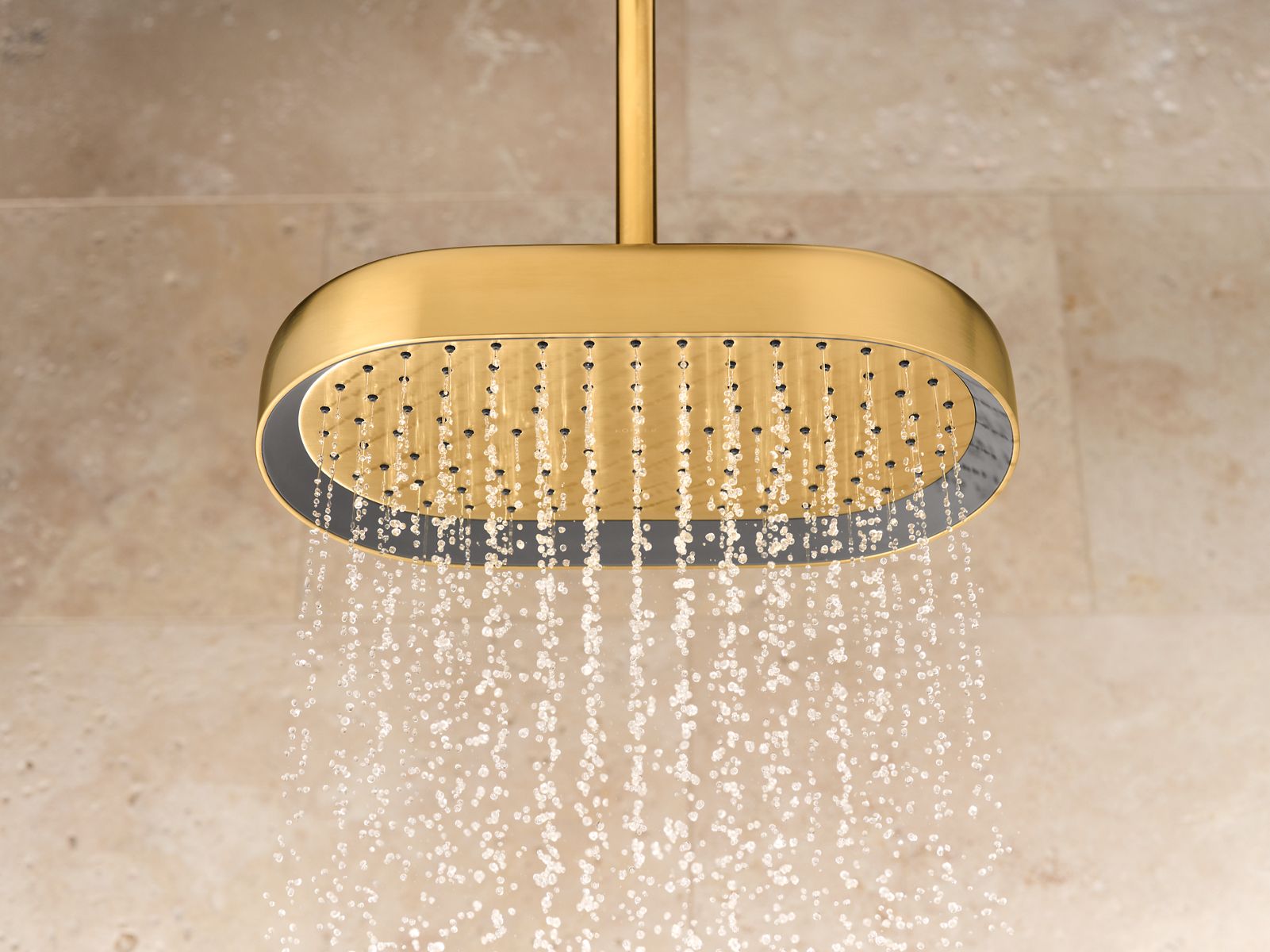KOHLER K-26293-BL Statement Oblong 12" Single-Function Rainhead, 2.5 Gpm - Matte Black