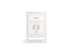 KOHLER K-33543-ASB-0 Southerk 24" Bathroom Vanity Cabinet With Sink And Quartz Top - White