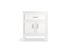 KOHLER K-33544-ASB-0 Southerk 30" Bathroom Vanity Cabinet With Sink And Quartz Top - White