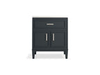 KOHLER K-33544-ASB-0 Southerk 30" Bathroom Vanity Cabinet With Sink And Quartz Top - White
