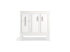 KOHLER K-33545-ASB-0 Southerk 36" Bathroom Vanity Cabinet With Sink And Quartz Top - White