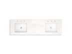KOHLER K-33547-ASB-0 Southerk 60" Bathroom Vanity Cabinet With Sinks And Quartz Top - White