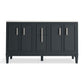 KOHLER K-33547-ASB-1WX Southerk 60" Bathroom Vanity Cabinet With Sinks And Quartz Top In Slate Grey