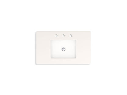 KOHLER K-33552-ASB-0 Seer 30" bathroom vanity cabinet with sink and quartz top - White