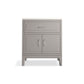 KOHLER K-33552-ASB-1WT Seer 30" Bathroom Vanity Cabinet With Sink And Quartz Top In Mohair Grey