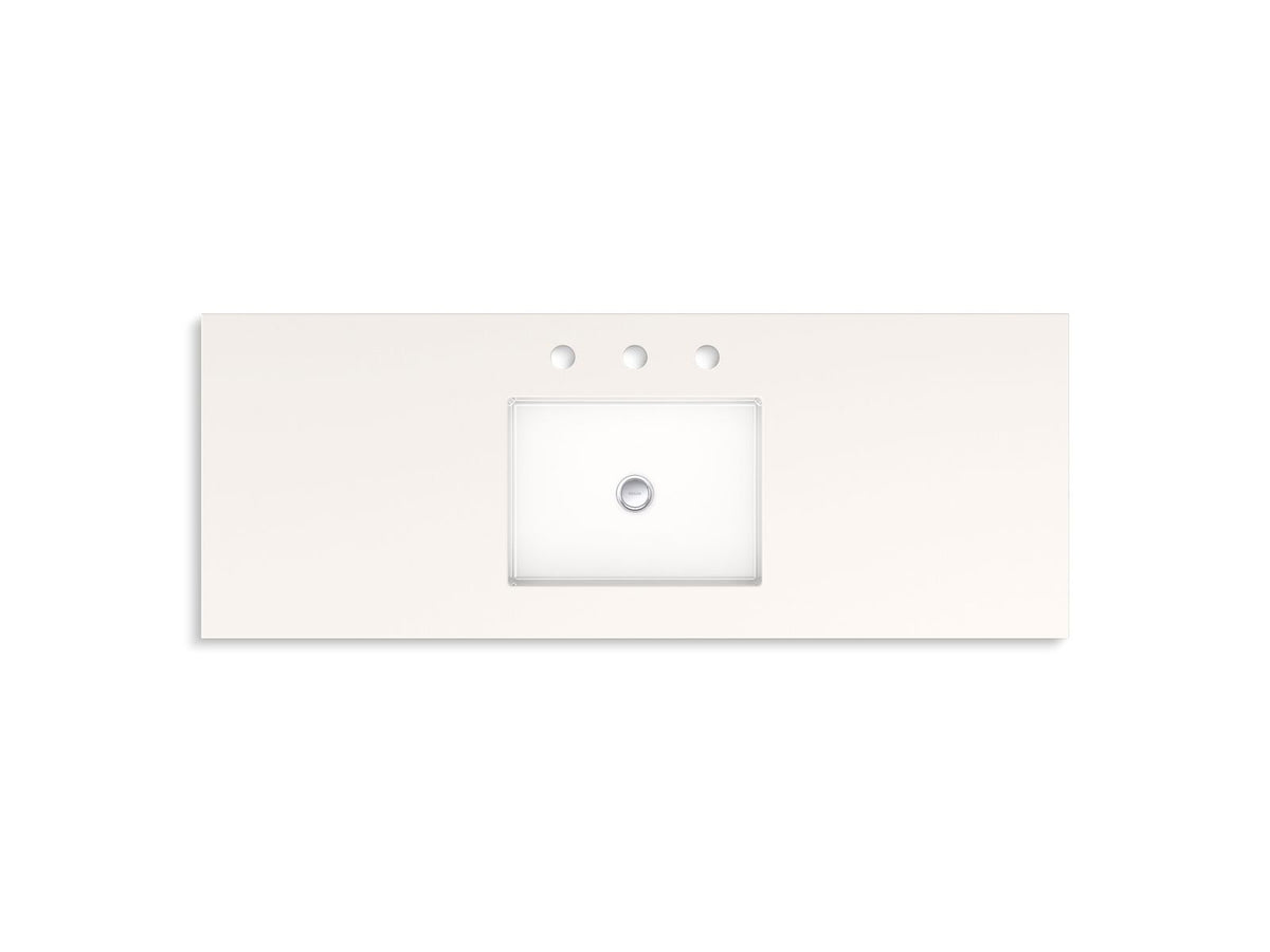 KOHLER K-33554-ASB-1WT Seer 48" Bathroom Vanity Cabinet With Sink And Quartz Top - Mohair Grey