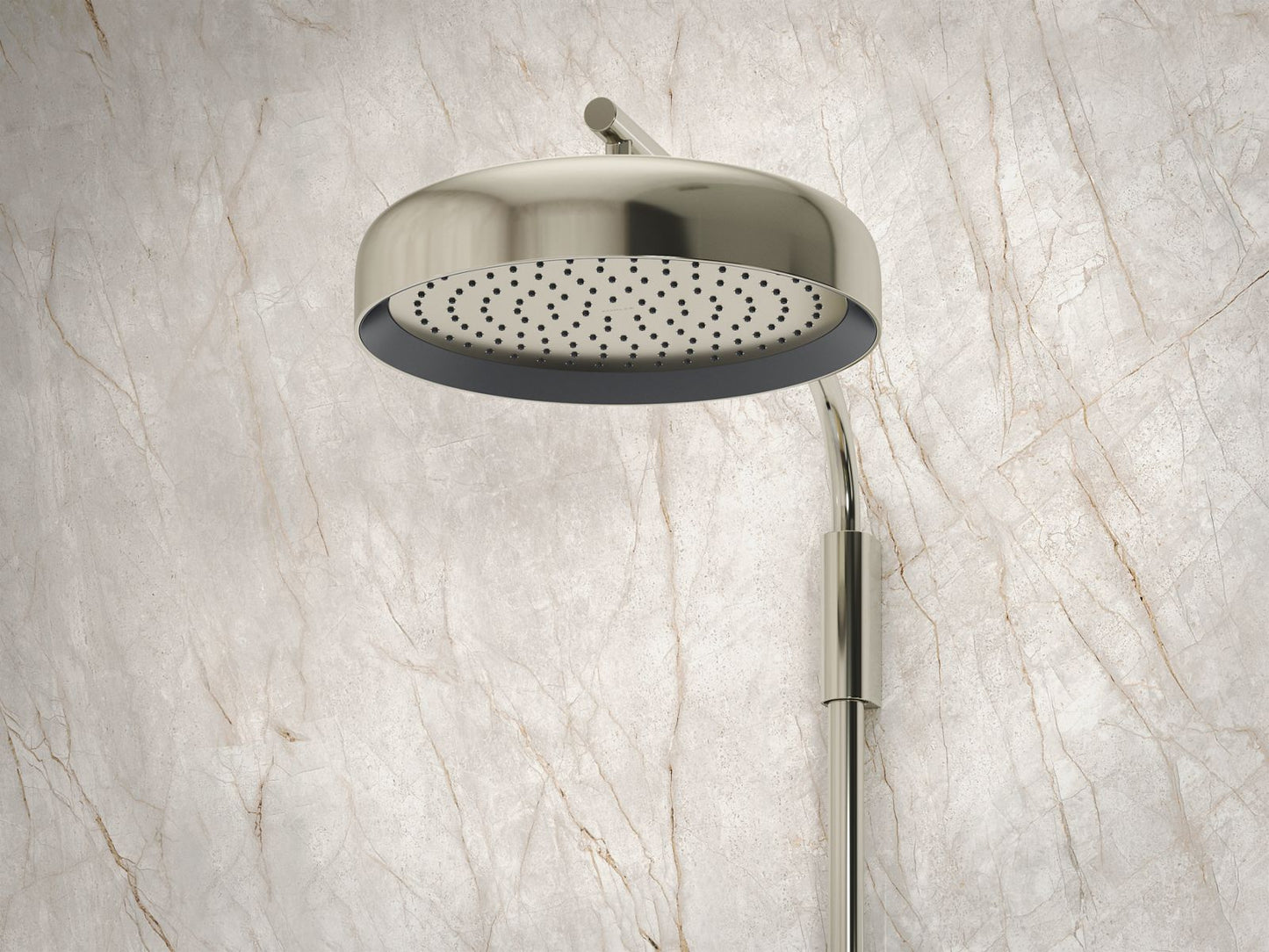 KOHLER K-26292-BL Statement Round 14" single-function rainhead, 2.5 gpm - Matte Black