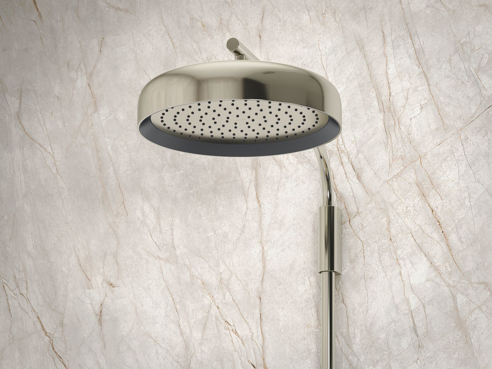 KOHLER K-26291-BL Statement Round 12" Single-Function Rainhead, 2.5 Gpm - Matte Black