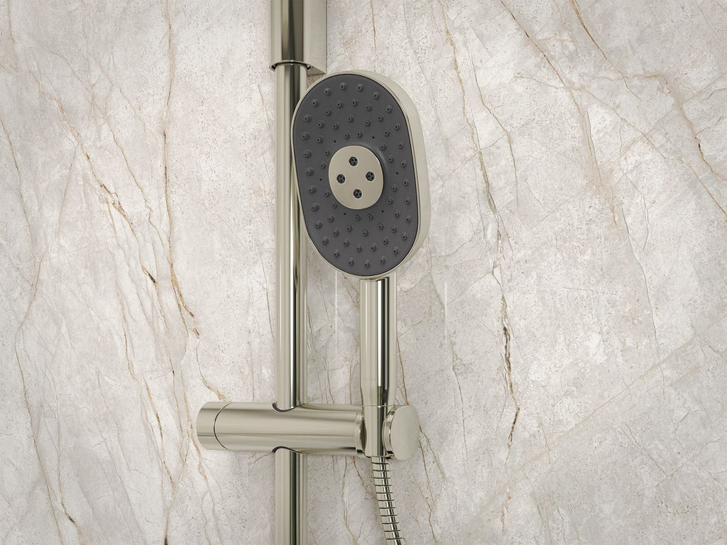 KOHLER K-26284-G-2MB Statement Oblong Three-Function Handshower, 1.75 Gpm - Vibrant Brushed Moderne Brass