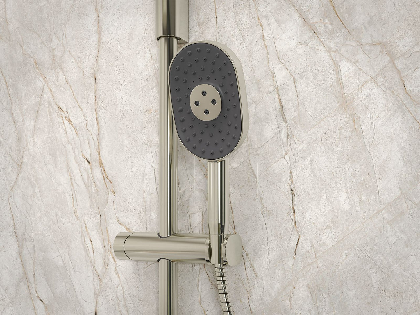 KOHLER K-26284-2MB Statement Oblong three-function handshower, 2.5 gpm - Vibrant Brushed Moderne Brass