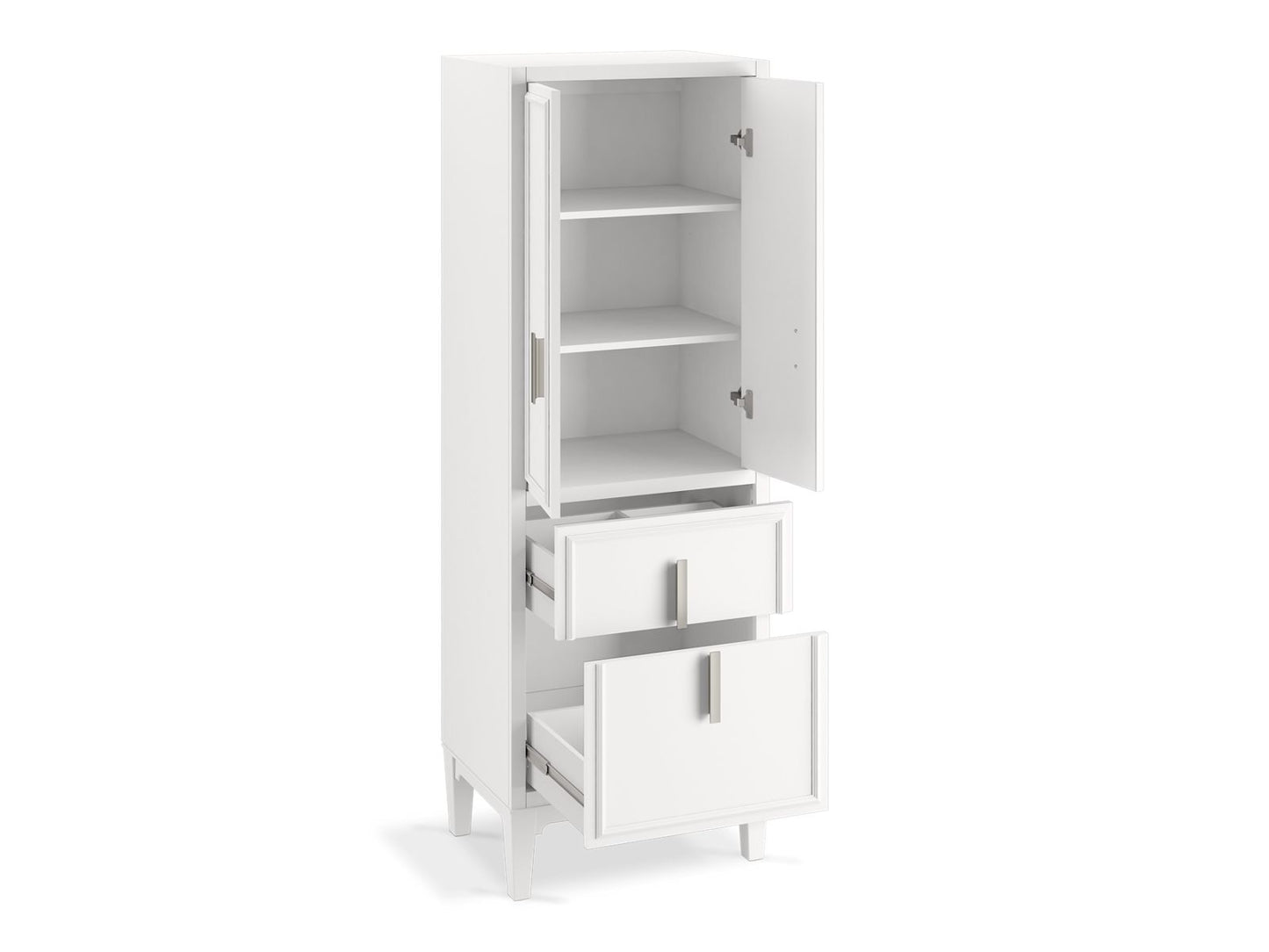 KOHLER K-33548-ASB-0 Southerk 24" X 70" Linen Tower In White