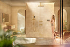 KOHLER K-26295-AF Statement Oblong 14" Two-Function Rainhead, 2.5 Gpm - Vibrant French Gold