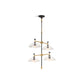 KOHLER K-31773-CH04-BML Tone 24" Chandelier In Black with Brass Trim