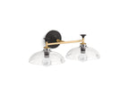 KOHLER K-31769-SC02-BML Tone Two-Light Sconce - Black With Brass Trim