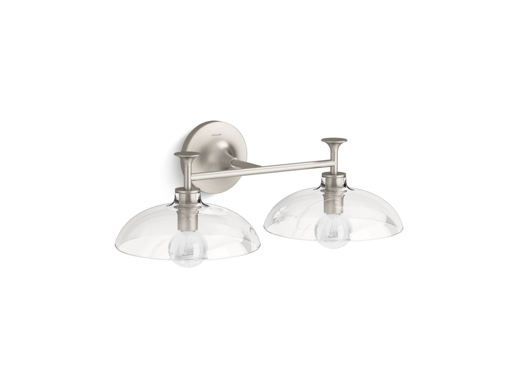 KOHLER K-31769-SC02-BNL Tone Two-Light Sconce - Brushed Nickel