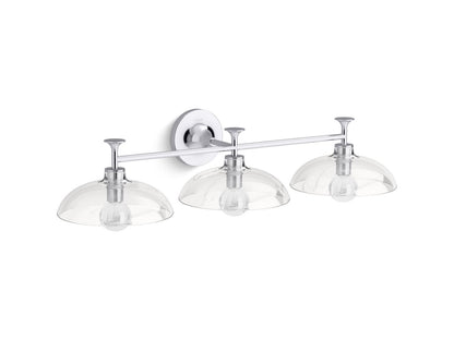 KOHLER K-31770-SC03-BML Tone Three-light sconce - Black with Brass Trim