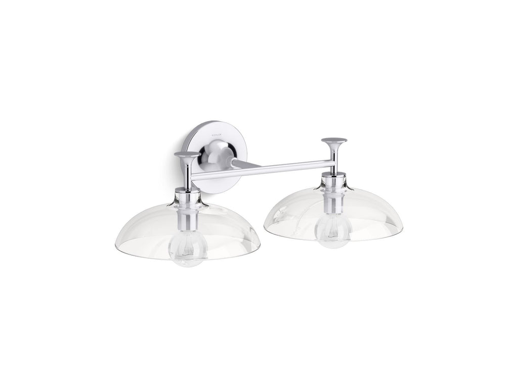 KOHLER K-31769-SC02-CPL Tone Two-Light Sconce - Polished Chrome