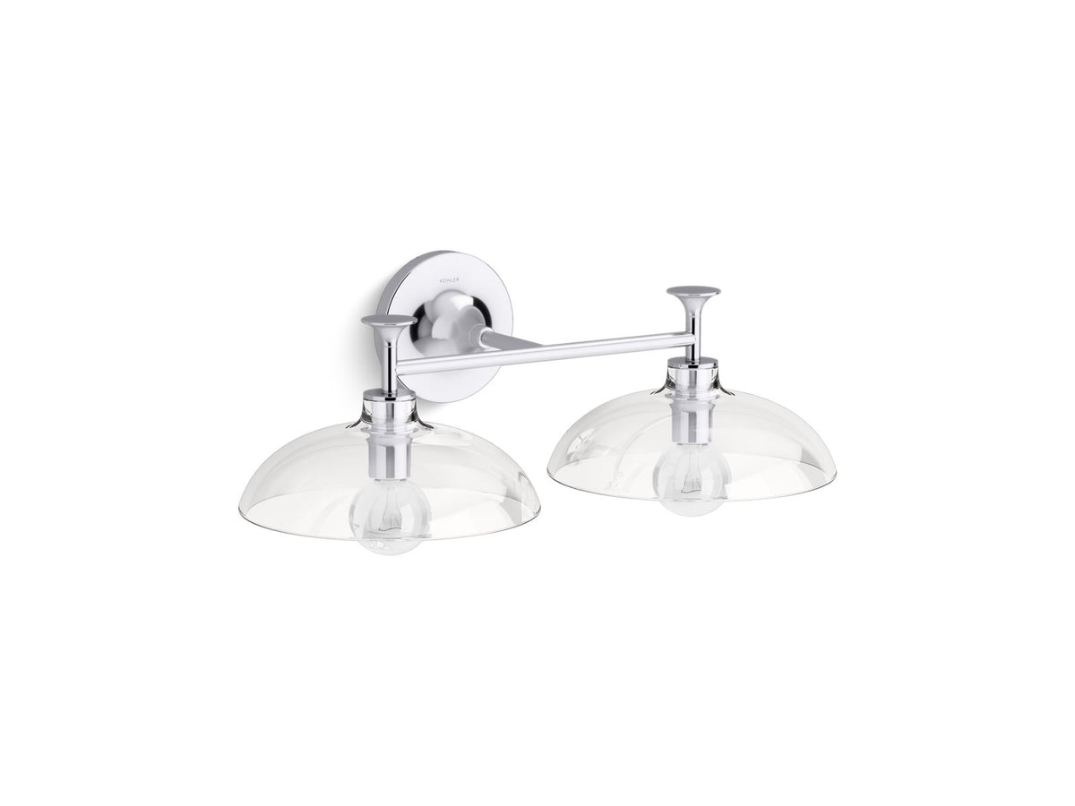 KOHLER K-31769-SC02-BLL Tone Two-Light Sconce - Matte Black