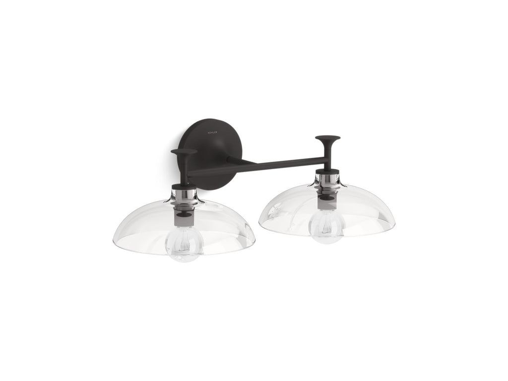 KOHLER K-31769-SC02-BLL Tone Two-Light Sconce - Matte Black