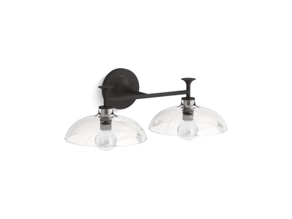 KOHLER K-31769-SC02-BLL Tone Two-light sconce - Matte Black